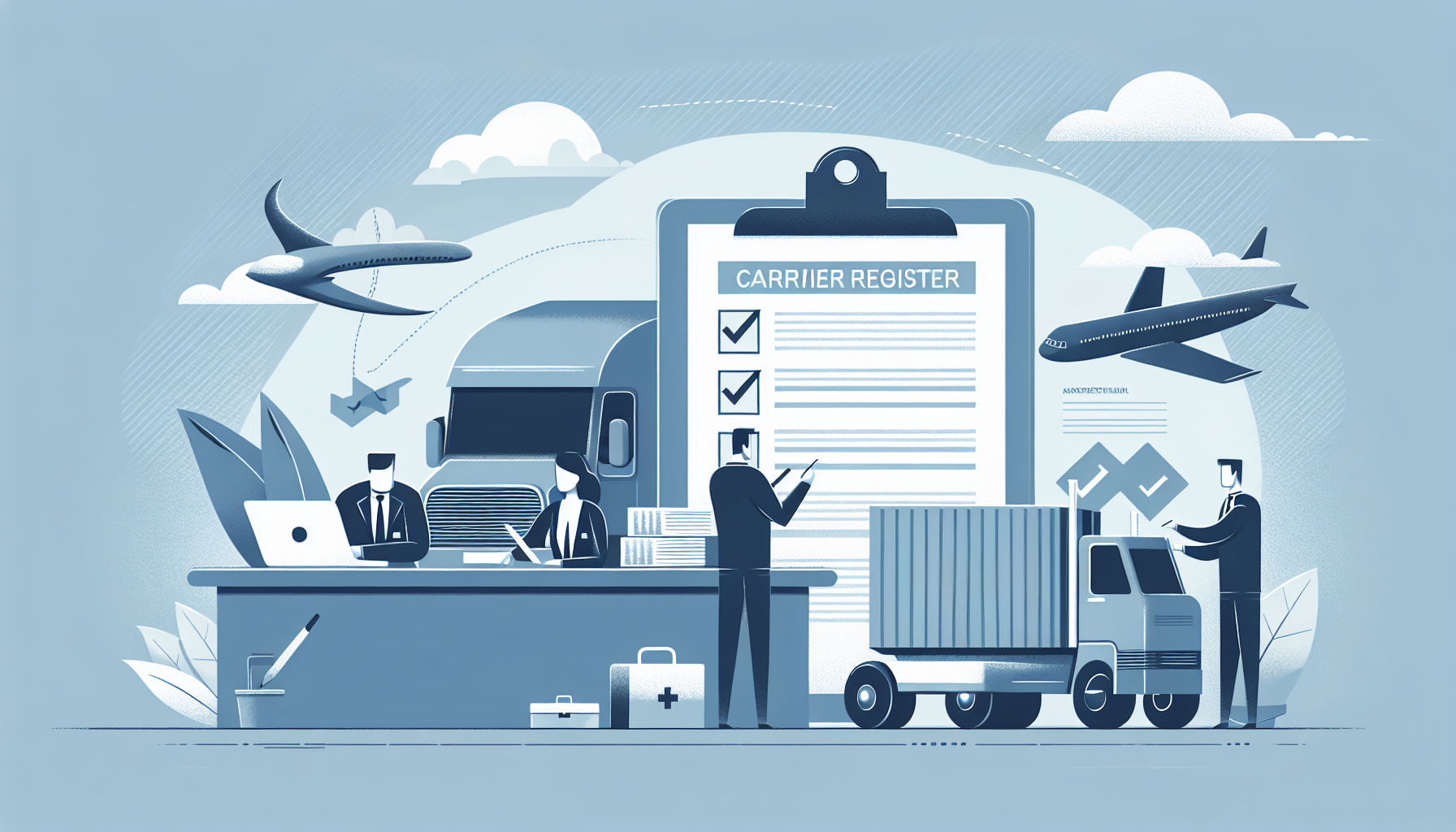 Illustration de l'article de blog Inscription au registre des transporteurs : le guide pas-à-pas pour réussir