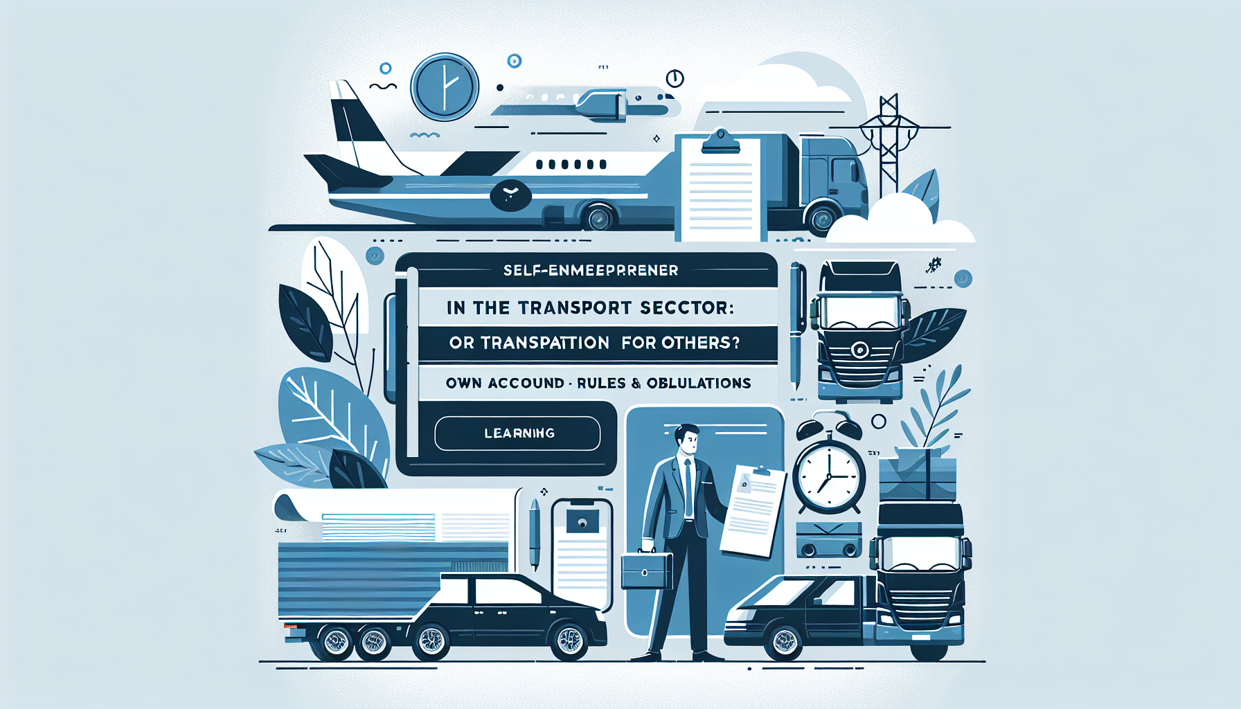Illustration de l'article de blog Auto-entrepreneur dans le transport : compte propre ou transport pour autrui ?